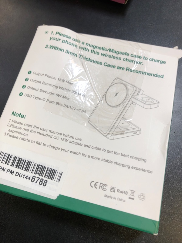 Photo 1 of 3 in 1 Magnetic Foldable Wireless Charger for Samsung, Fast Mag-Safe Charging Stand Station for Galaxy S25 S24 S23 S22 Ultra Plus/Z Fold/Flip 6/5, Galaxy Watch Ultra/6/5/Pro, Galaxy Buds/Pro