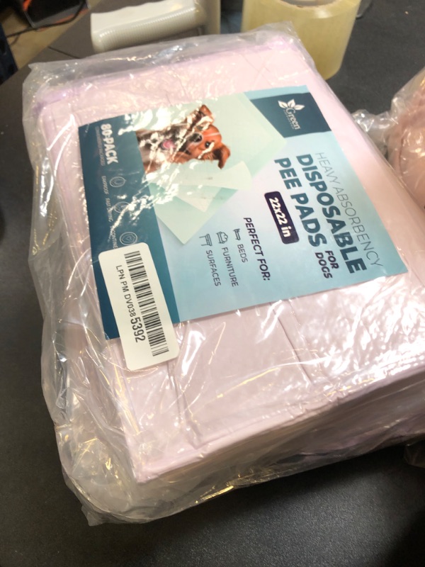 Photo 1 of GREEN LIFESTYLE Pee Pads - Super Absorbent & Leak-Proof Pee Pads for Dogs - Puppy Pads - Waterproof Dog Pads, Lavender Scented Dog Training Pads for Cats, Rabbits (Pack of 80 - 22x22)