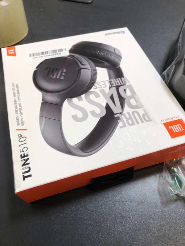 Photo 1 of JBL Tune 510BT - Bluetooth headphones with up to 40 hours battery, microphone for call, foldable and comfortable, Android and iOs compatible (Black)