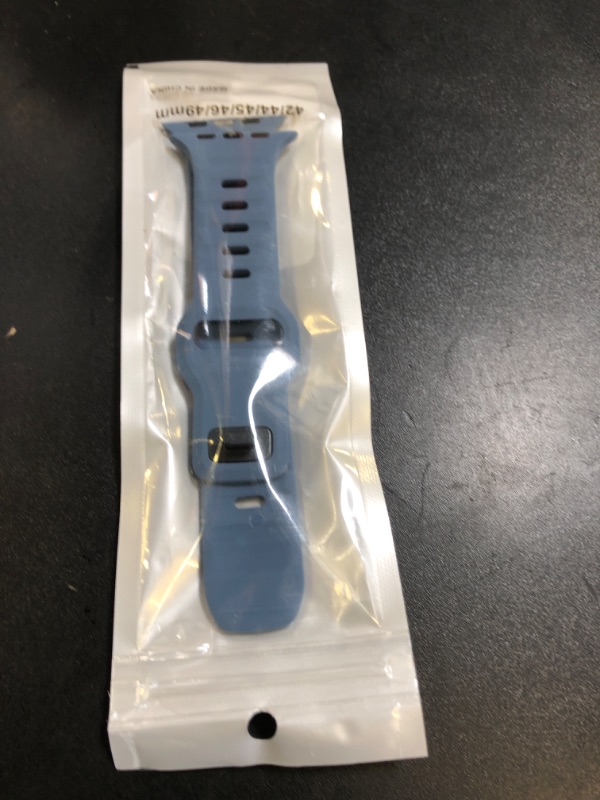 Photo 1 of Soft Silicone Waterproof Strap Compatible with Apple Watch Ultra Band 49mm 45mm 44mm 42mm 41mm 40mm 38mm,Men Women Sport Bands for iWatch Series 8 7 6 5 4 3 2 1 SE Ultra (42/44/45/49mm, Light Blue)