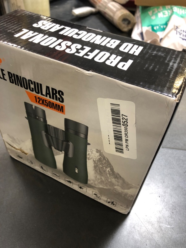 Photo 1 of 12x50 UHD Binoculars for Adults High Powered with Upgraded Phone Adapter - Large View, Lightweight, IPX7 Waterproof - Binoculars for Hunting Bird Watching Travel Cruise