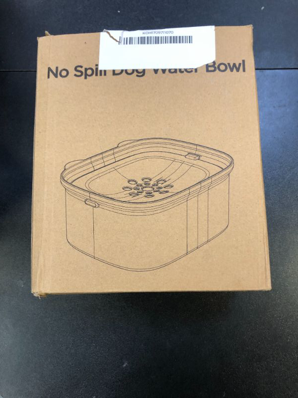 Photo 1 of AONKEY 3L Dog Water Bowl No Spill, 101oz Large Spill Proof Dog Bowl Reduce Refill, Anti Splash No Mess Dispenser Dripless Slow Drinking Water Bowl for Sloppy Messy Drinkers (Gray)