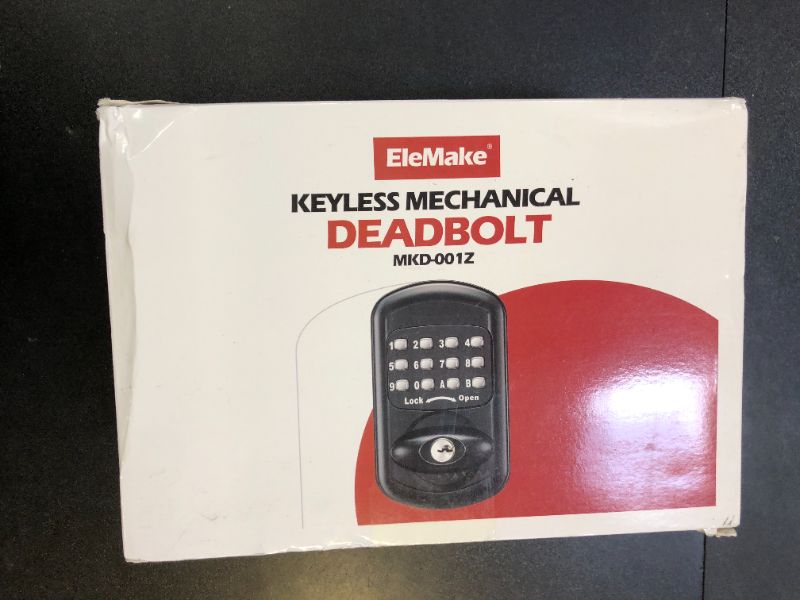 Photo 1 of Bravex Keyless Deadbolt Keypad Entry Door Lock Zinc Alloy Sabbath Lock 100% Mechanical Shabbos Lock- No Risk of Low Power, Black