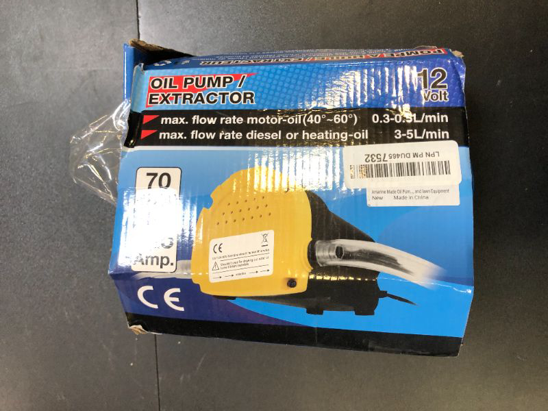 Photo 1 of Amarine 12V Electric Oil Extractor - 60W Pump for Cars, Motorcycles, RVs, Boats & Lawn Equipment