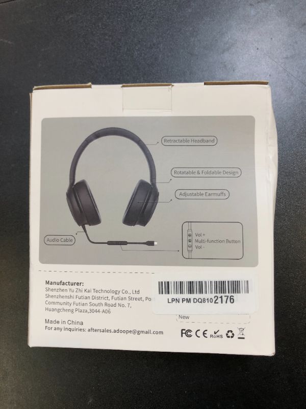 Photo 1 of ADOOPE USB C Wired Over-Ear Headphones with Microphone, Hi-Fi Stereo Sound, Noise-Isolating Ear Cups, Comfortable Fit for iPhone15/16, Samsung Galaxy S24/S23, Type-C Phones & Tablets (Black)