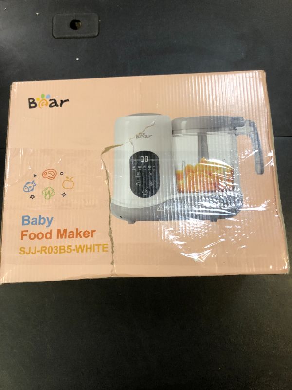 Photo 1 of BEAR 2024 Baby Food Maker | One Step Baby Food Processor Steamer Puree Blender | Auto Cooking & Grinding | Baby Food Puree Maker with Self Cleans | Touch Screen Control, White