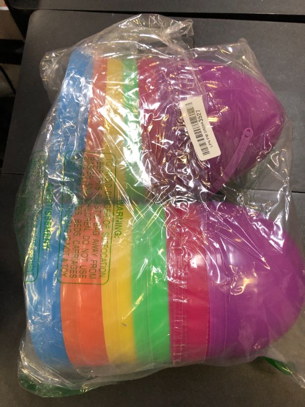 Photo 1 of Funtery 6 Pcs Jumbo Easter Eggs 10 Inch Plastic Giant Easter Eggs with Handles, Clear Large Baskets Fillable Big Bunny Egg Shaped Baskets Containers Decoration (Elegant Colors)