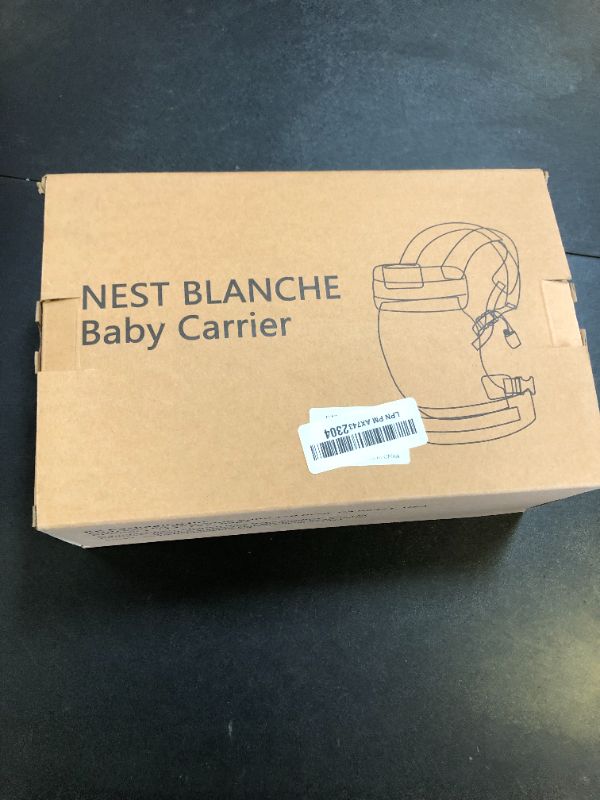 Photo 1 of ·NEST BLANCHE· Baby Carrier for Newborn to Toddler, 7-35 lbs Weight Capacity, Ergonomic Backpack Design, Front and Back Facing Options, Blue