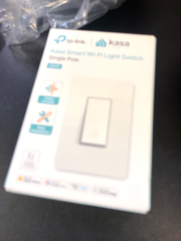 Photo 1 of Kasa Apple HomeKit Smart Light Switch KS200, Single Pole, Neutral Wire Required, 2.4GHz Wi-Fi Light Switch Works with Siri, Alexa and Google Home, UL Certified, No Hub Required, White