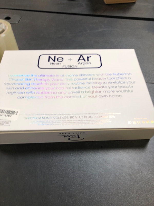 Photo 1 of NuDerma Clinical Skin Therapy Wand - Portable Skin Therapy Machine w 6 Fusion Neon + Argon Wands – Anti Aging - Clarifying - Skin Tightening & Radiance - Wrinkle Reducing