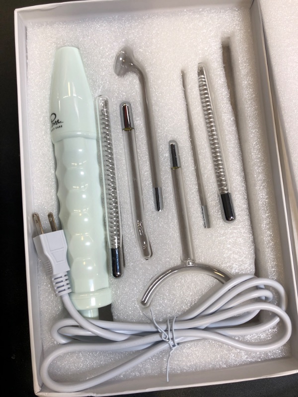 Photo 1 of NuDerma Clinical Skin Therapy Wand - Portable Skin Therapy Machine w 6 Fusion Neon + Argon Wands – Anti Aging - Clarifying - Skin Tightening & Radiance - Wrinkle Reducing