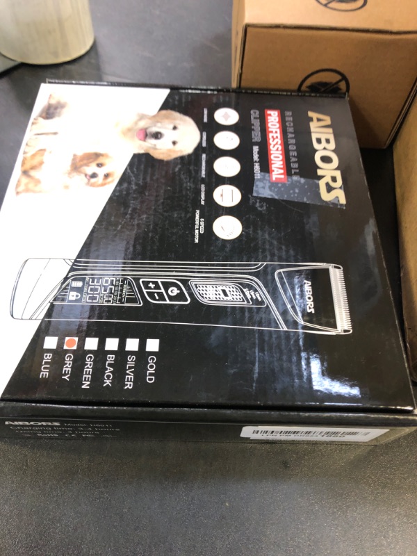 Photo 1 of AIBORS Dog Clippers for Grooming, 2600mAh 5-Speed Dog Grooming Clippers with LCD Display, Low Noise, Cordless Pet Hair Clippers Trimmer for Dogs