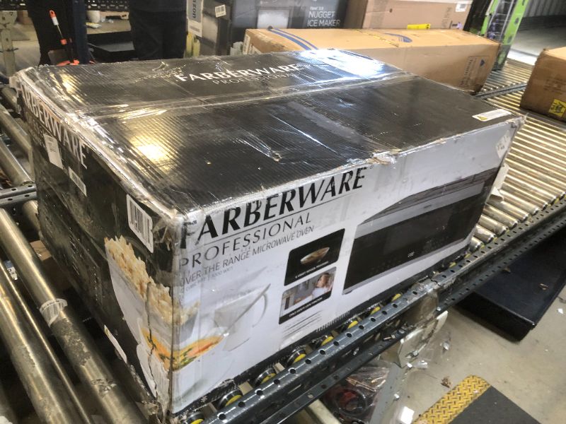 Photo 1 of Farberware Over-the-Range Microwave Oven, 1.2 Cu. Ft. - 1000W - Auto Reheat, Multi-Stage Cooking, Melt/Soften Feature, Child Safety Lock, LED Display - Space Efficient & Powerful - Stainless Steel