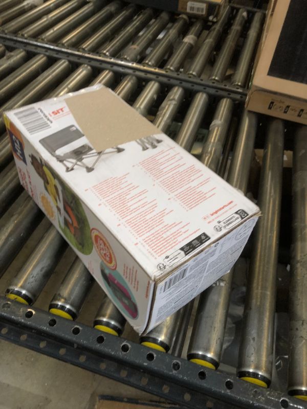 Photo 1 of Bright Starts Pop 'N Sit Portable Booster, Indoor/Outdoor Use, Floor Seat with Feeding Tray, Grey, 6 Mos - 3 Yrs