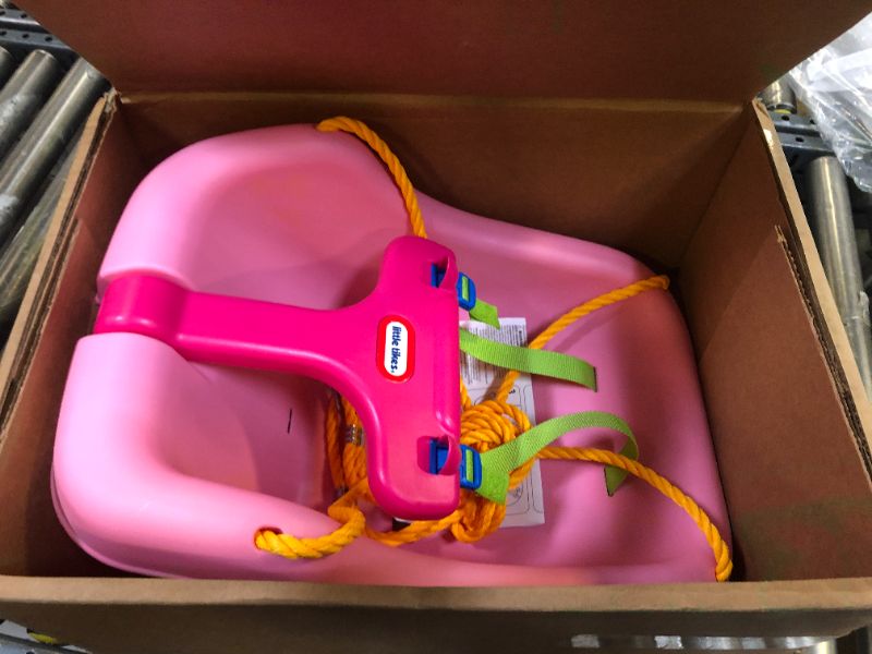Photo 1 of Little Tikes Snug 'n Secure Pink Swing with Adjustable Straps, 2-in-1 for Baby and Toddlers Ages 9 Months - 4 Years,16"D x 16.3"W x 17"H