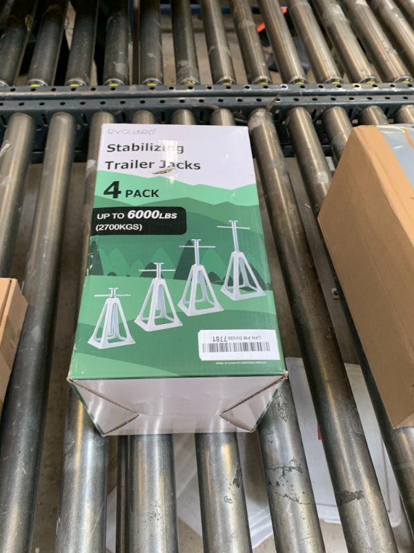 Photo 1 of RVGUARD RV Stack Jacks 4 Pack with Storage Bag, Aluminum Stabilizer Jacks for RV Trailer Camper, Single Support Up to 6000 Lbs, Adjustable from 11" to 17"