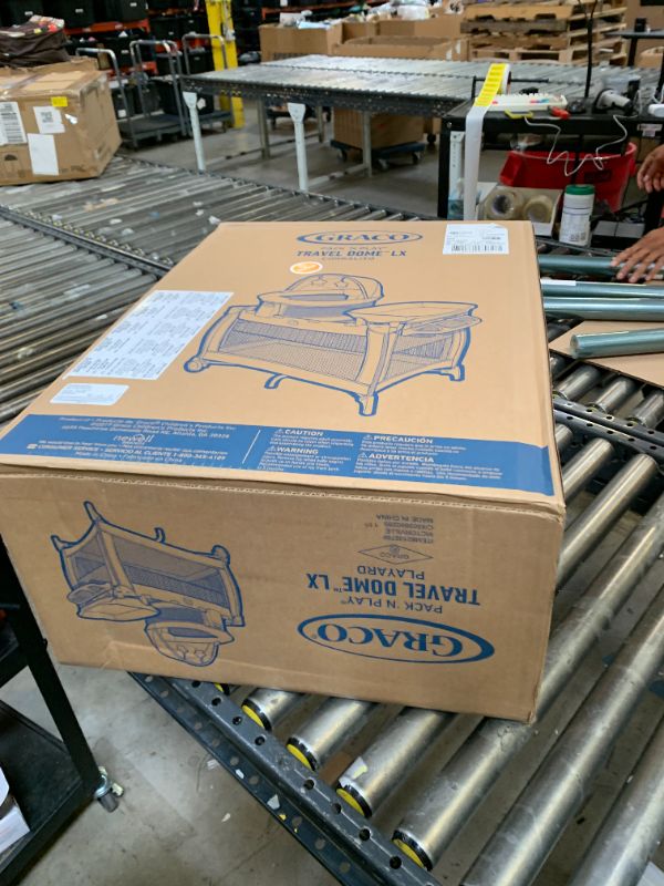 Photo 1 of Graco Pack n Play Dome LX Playard with Baby Bassinet, Lightweight Portable Crib, Push-Button Fold Travel Crib, Redmond, Convertible