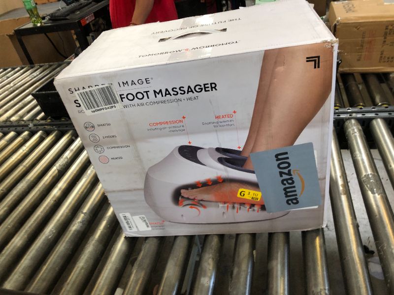 Photo 1 of Sharper Image Shiatsu Foot Massager Rolling Massage with Air Compression, Relax Tired & Sore Toes with Heat Therapy, Adjustable Massage Levels, Fits up to Men’s 12/Women’s 14, Holiday Gift