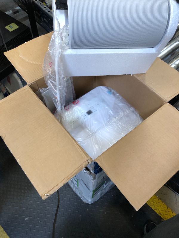 Photo 1 of GE Portable 3-in-1 Air Conditioner with Dehumidifier and Fan, 9,000 BTU, Cooling for 250 sq ft rooms, Includes Remote, Vent Hose and Easy Window Install Kit, WiFi & SMART Connected, White