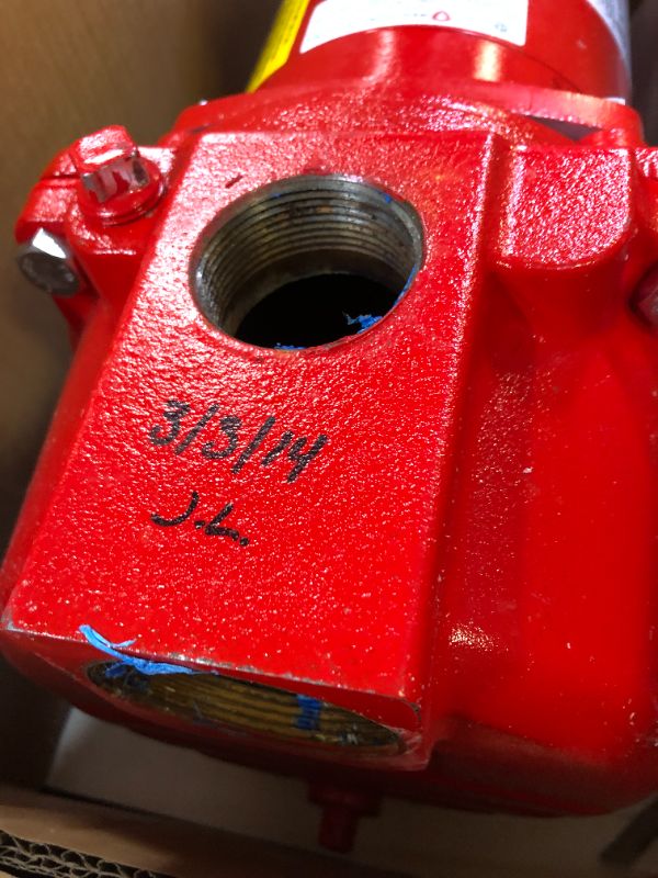 Photo 1 of Red Lion RL-SPRK150 115/230 Volt, 1.5 HP, 71 GPM Cast Iron Sprinkler/Irrigation Pump with Thermoplastic Impeller, Red, 97101501