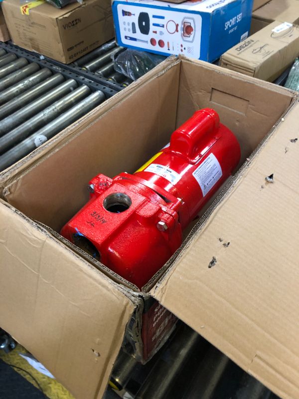 Photo 1 of Red Lion RL-SPRK150 115/230 Volt, 1.5 HP, 71 GPM Cast Iron Sprinkler/Irrigation Pump with Thermoplastic Impeller, Red, 97101501