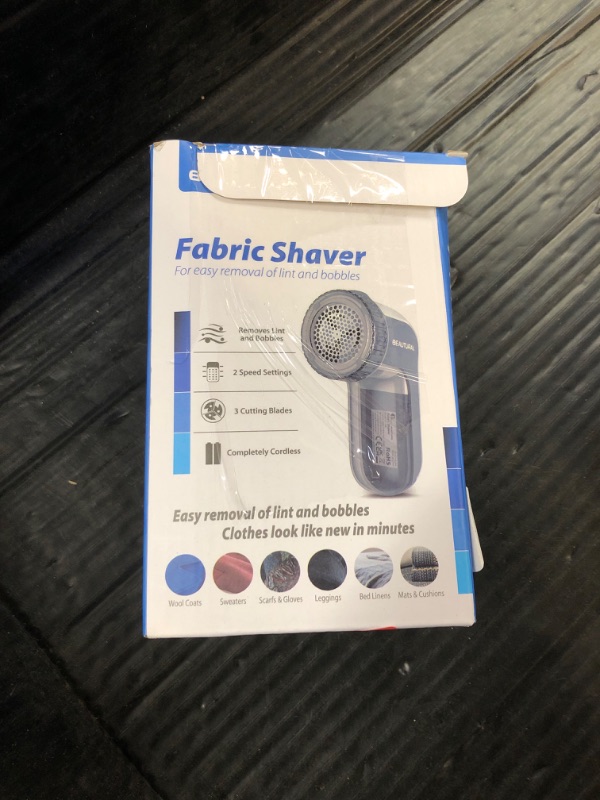 Photo 1 of BEAUTURAL Fabric Shaver and Lint Remover, Sweater Defuzzer with 2-Speeds, 2 Replaceable Stainless Steel Blades, Battery Operated, Remove Clothes Fuzz, Lint Balls, Pills, Bobbles Gray