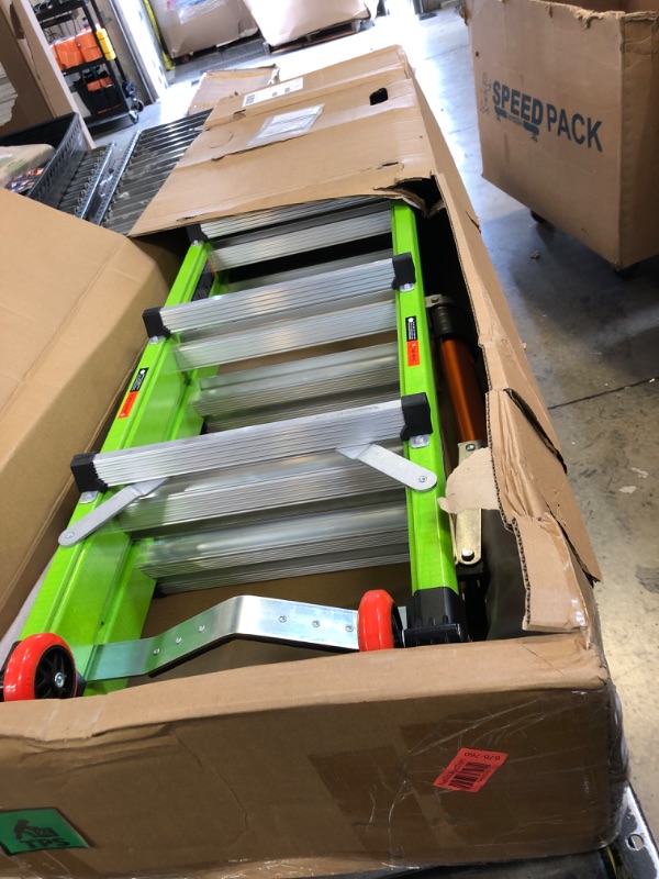 Photo 1 of Little Giant Ladder Systems Conquest 2.0 All-Terrain, M22, 22ft, Multi-Position Ladder with Adjustable Outriggers, Fiberglass, Type 1A, 300 lbs Weight Rating, (17102-001)
