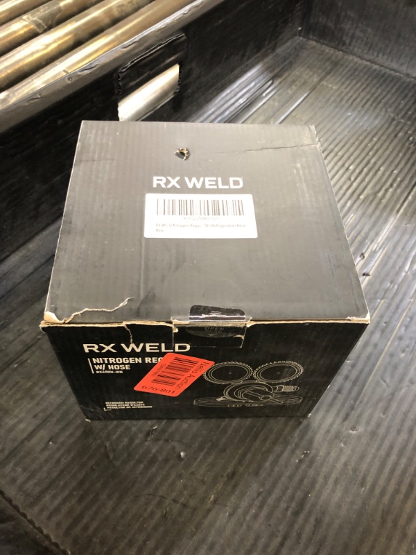 Photo 1 of RX WELD Nitrogen Regulator with 0-600 PSI, CGA580 Inlet, 1/4-Inch Male Flare Outlet Connection, Nitrogen Tank Regulator with 5Ft Refrigeration Hose
