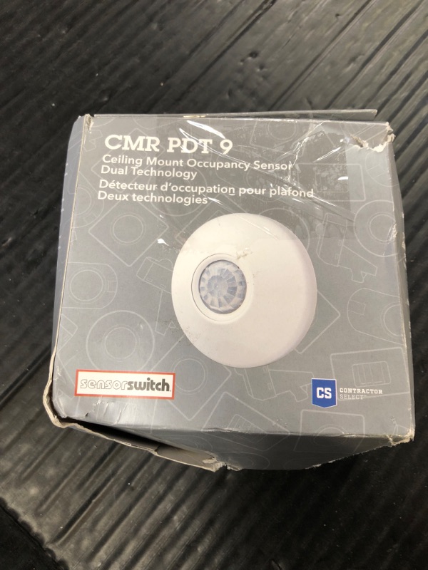Photo 1 of Sensor Switch Ceiling Motion Sensor, Contractor Select PDT Passive Dual Technology Ceiling Mount Occupancy Sensor, Standard Range, Relay Included, White (CMR PDT 9)