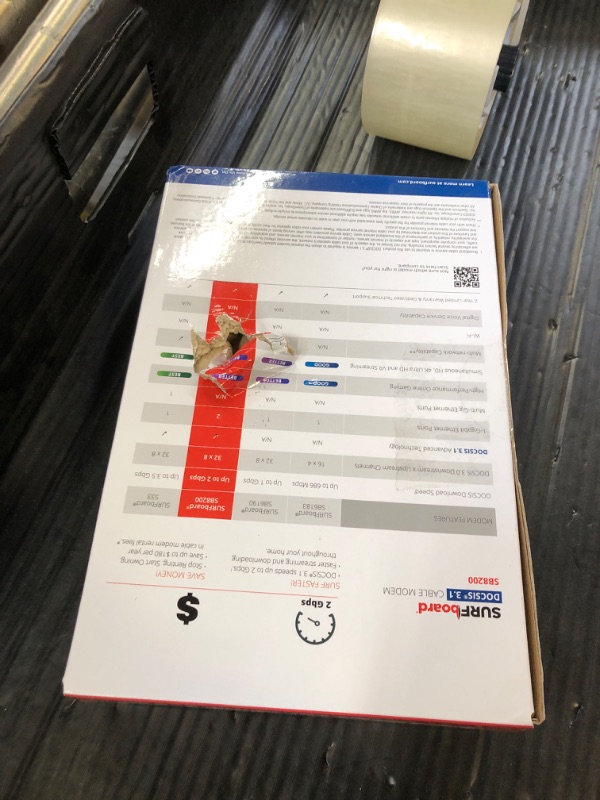 Photo 1 of ARRIS (SB8200) - Cable Modem - Fast DOCSIS 3.1 32x8 Gigabit Cable Modem , Approved for Comcast Xfinity, Cox, Charter Spectrum, & more | 1 Gbps Max Internet Speed, 4 OFDM Channels