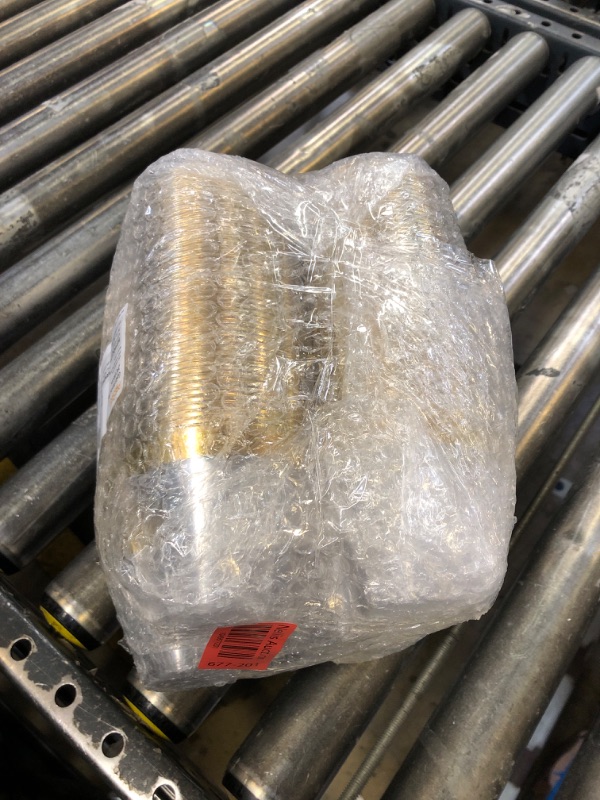 Photo 1 of Prestee Hard Disposable Cups - Heavy Duty Fancy Plastic Cups - Plastic Cocktail Drinkware - Disposable Drinking Cup 9 oz - Bulk Drinking Glasses for Wedding - 200ct Gold Tumblers