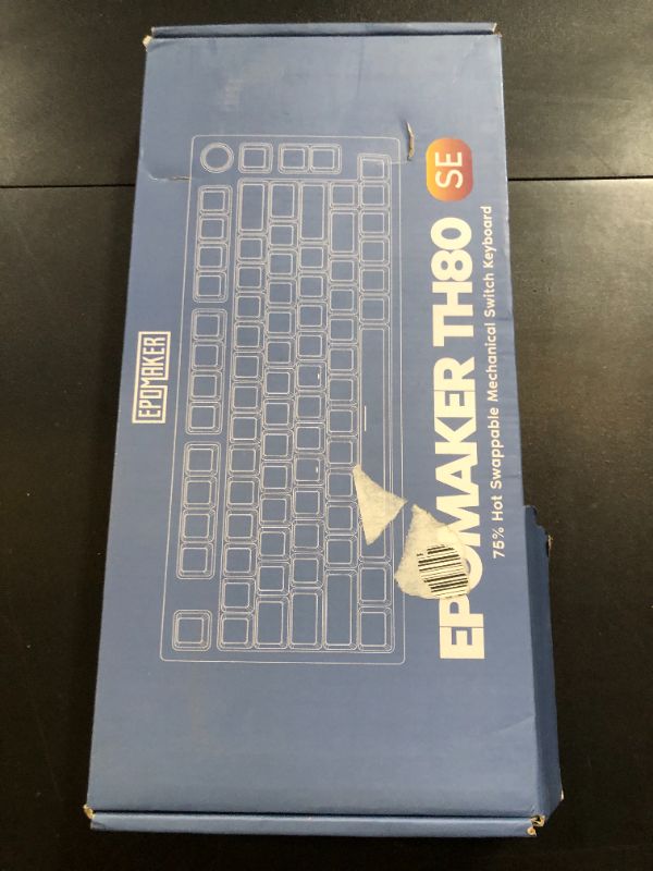 Photo 1 of EPOMAKER TH80 SE Gasket 75% Mechanical Keyboard, NKRO Hot Swappable RGB 2.4Ghz/ Bluetooth 5.0/ Wired Gaming Keyboard with Poron/EVA Foam, 4000mah Battery (Black Silver, Gateron Pro Yellow)