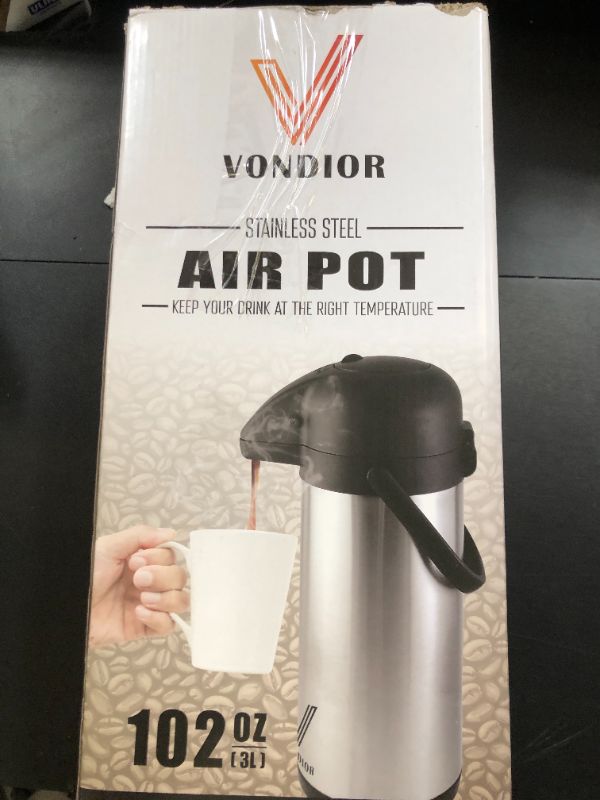 Photo 1 of Coffee Carafe for Keeping Hot - 102oz/3L Airpot Coffee Dispenser with Pump - Insulated Stainless Steel Hot Beverage Dispenser for Parties - Thermos for Hot Drinks Water Tea Chocolate