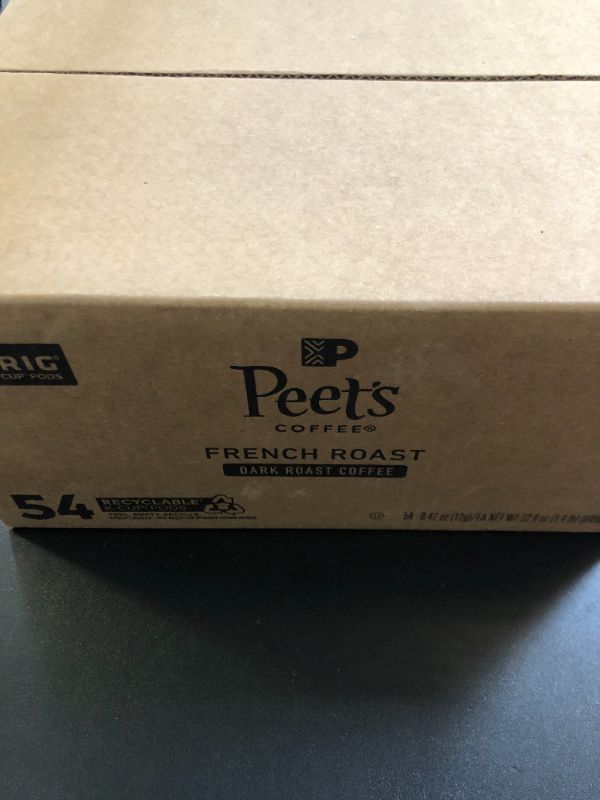 Photo 1 of Peet's Coffee, Dark Roast Keurig K-Cup Pods - French Roast 54 Count (1 Box of 54 K-Cup Pods)