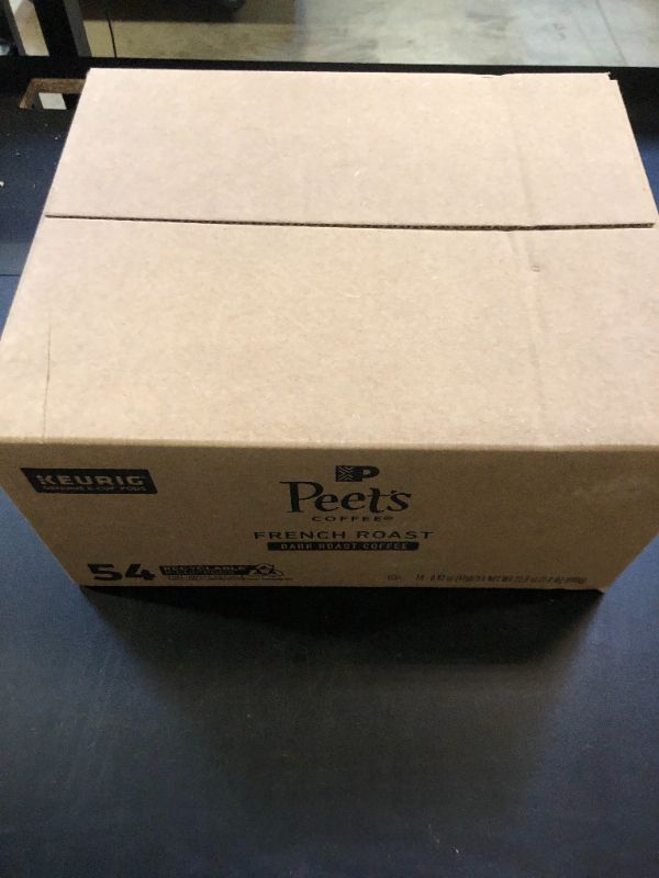 Photo 1 of Peet's Coffee, Dark Roast Keurig K-Cup Pods - French Roast 54 Count (1 Box of 54 K-Cup Pods)