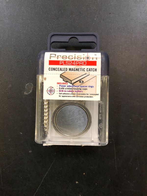 Photo 1 of Precision Lock PLS-24 PRO Concealed Magnetic Catch, Silver