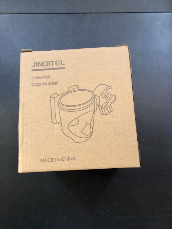 Photo 1 of Stroller Cup Holder with Phone Holder, 2-in-1 Cup Phone Holder for Stroller, Bike, Wheelchair, Walker, Scooter, 360° Rotatable Large Caliber Designed Cup Holder Fits Most Bottles and Mobile Phones.