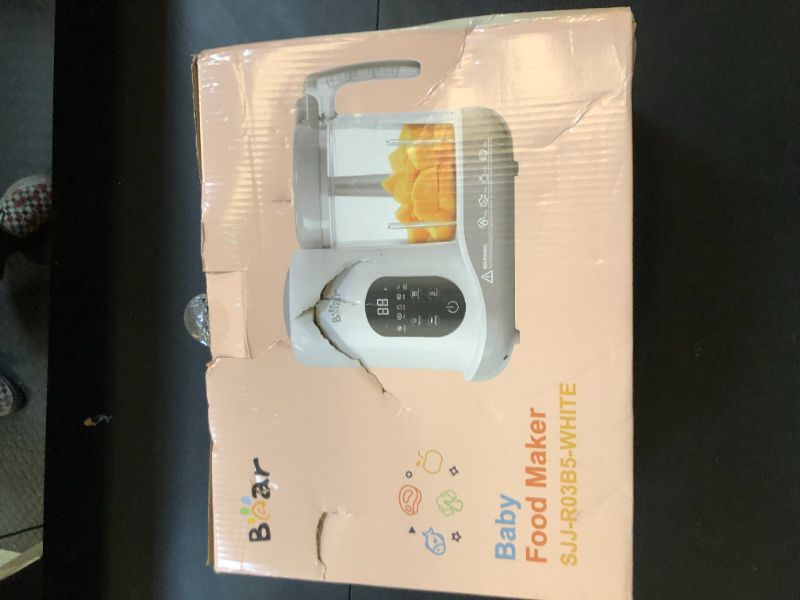 Photo 1 of BEAR 2024 Baby Food Maker | One Step Baby Food Processor Steamer Puree Blender | Auto Cooking & Grinding | Baby Food Puree Maker with Self Cleans | Touch Screen Control, White