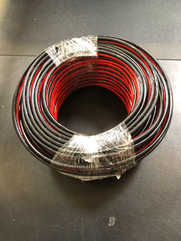 Photo 1 of Energeaster 14 Gauge Wire 100FT, 2 Conductors Electrical Wire Red Black Cable, Low Voltage 14 AWG Copper Clad Aluminum Extension Cord for Speaker Wire, LED, Automotive 12V/24V DC