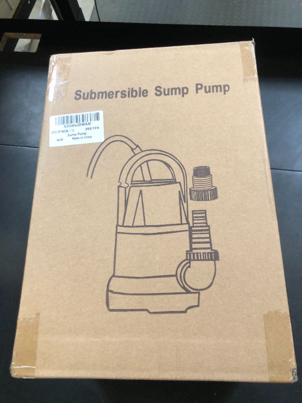 Photo 1 of Sump Pump Submersible - 1HP 3960 GPH Sump Pump Utility Water Pump Portable Transfer Electric Water Sump Pumps for Swimming Pool Draining Garden Spa Hot Tub Pond Flood Basement Yard, Blue