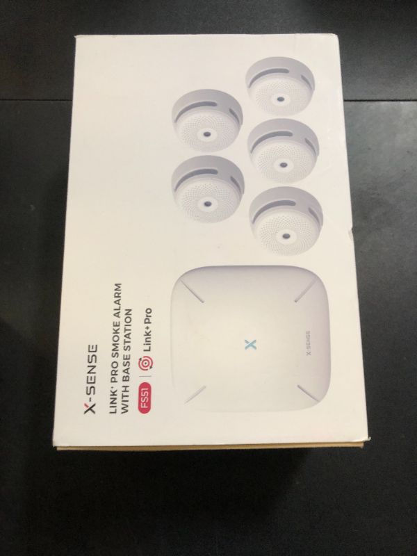 Photo 1 of X-Sense Smart Smoke Detectors with SBS50 Base Station, Wi-Fi Smoke Alarm Compatible with X-Sense Home Security App, Wireless Interconnected Mini Fire Alarm, Model FS51