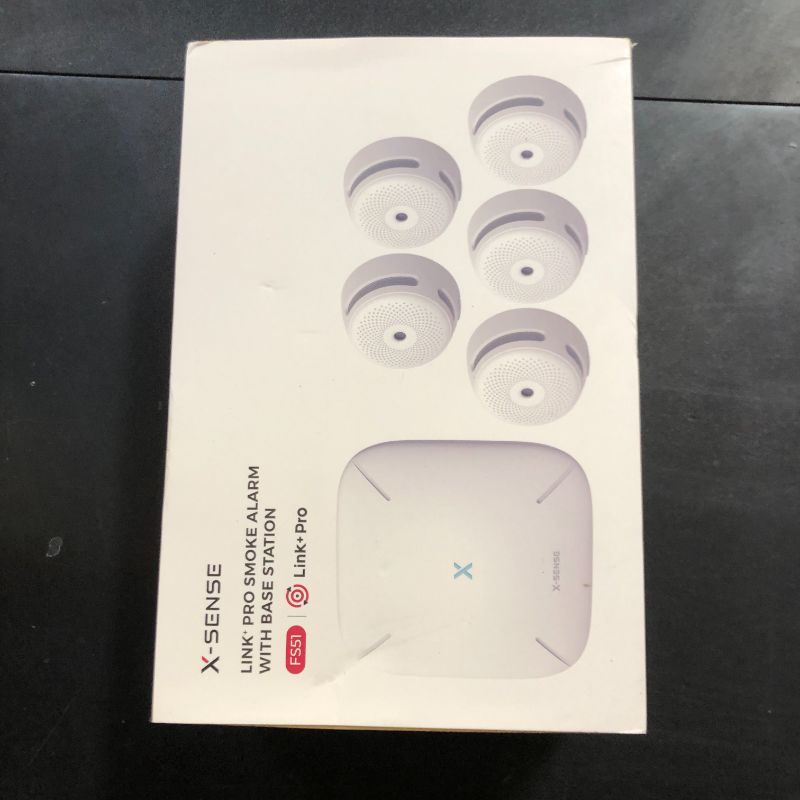 Photo 1 of X-Sense Smart Smoke Detectors with SBS50 Base Station, Wi-Fi Smoke Alarm Compatible with X-Sense Home Security App, Wireless Interconnected Mini Fire Alarm, Model FS51