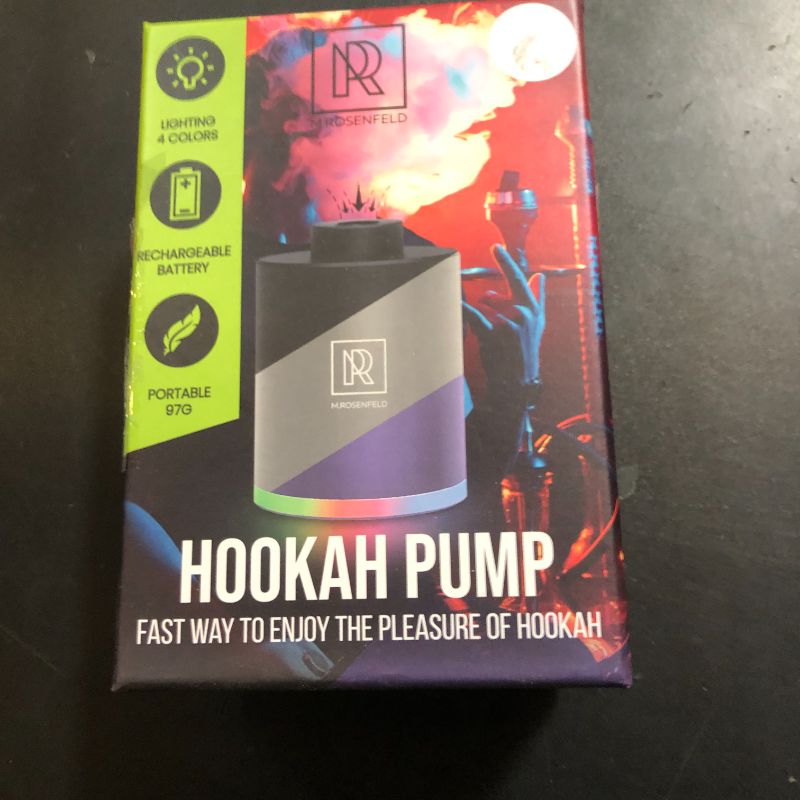 Photo 1 of M. ROSENFELD Purple Mini Hookah Pump Hookah Starter with Rechargeable Battery - Electric Hookah Starter Vacuum Kit with Led Light - Mini Portable Charcoal Starter - Shisha Hookah Vacuum Starter Helper
