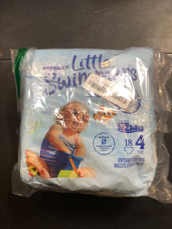 Photo 1 of Huggies Little Swimmers Disposable Swimming Diapers, Size 4 (24-34 lbs), 18 Ct