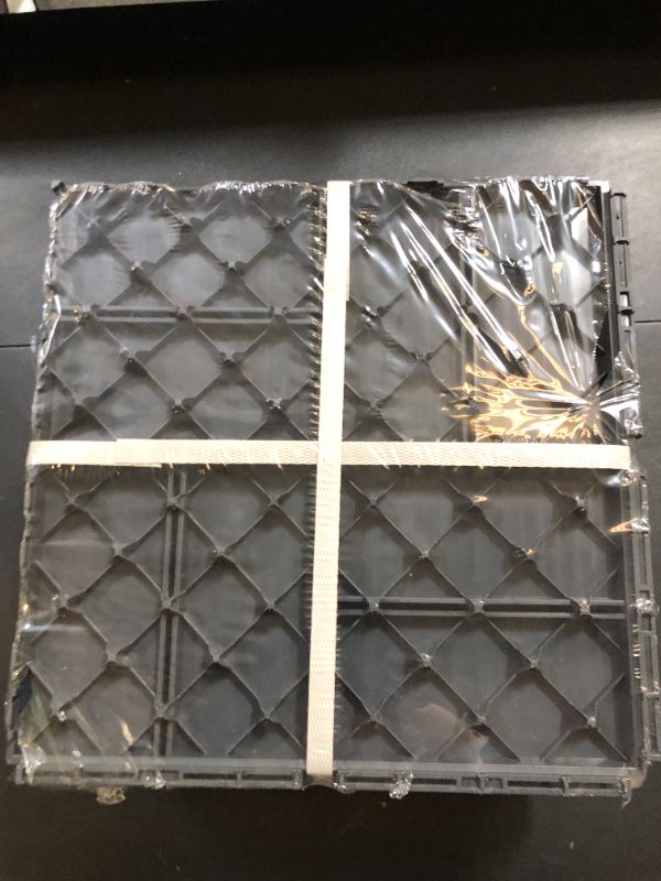 Photo 1 of Goovilla Plastic Interlocking Deck Tiles, 9 Pack Outdoor Patio Flooring, 12"x12" Interlocking Decking Tile Outdoor All Weather Use, Waterproof Patio Pavers for Pool Balcony Backyard Porch, Dark Grey