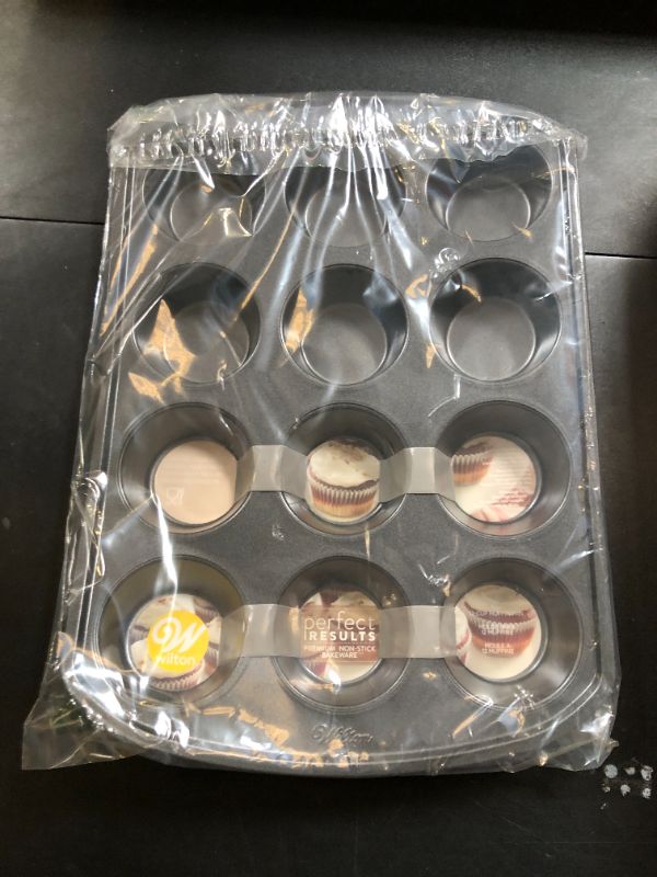Photo 1 of Wilton Perfect Results Premium Non-Stick Cupcake Pan, 12-Cup Muffin Tin, Steel Baking Supplies