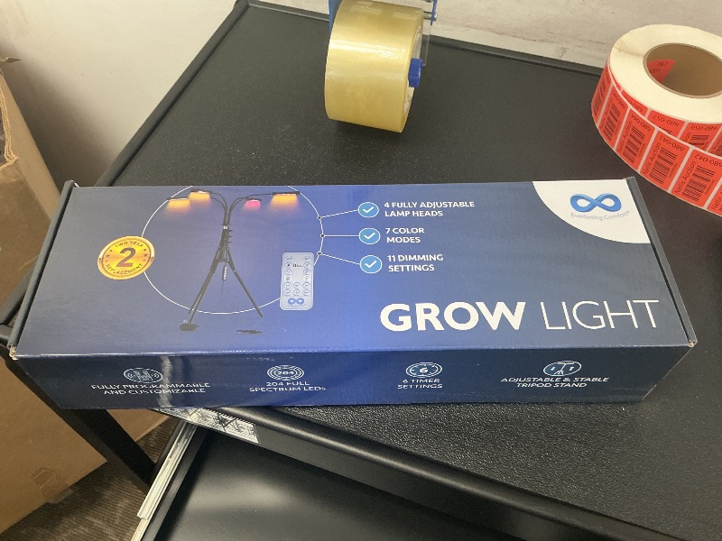 Photo 1 of Everlasting Comfort Grow Lights for Indoor Plants Full Spectrum - Plant Lights for Indoor Growing (4 Lamps), 3-18 Hour Timer, Adjustable 62" Tripod, LED Grow Lights, Plant Light for Seed Starting