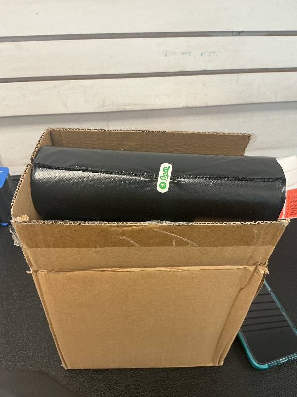 Photo 1 of 32 gal black trash bin liner teivio 5 rolls