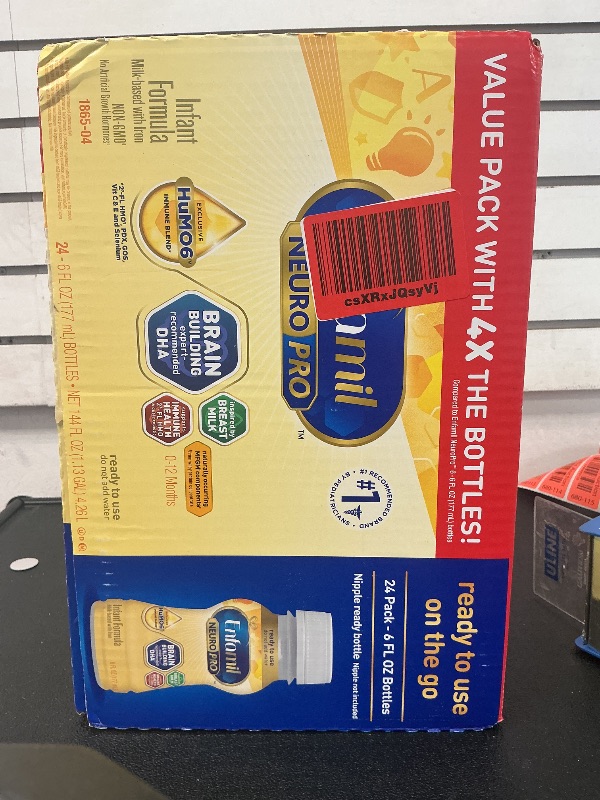 Photo 1 of Enfamil NeuroPro Ready to Feed Baby Formula, Ready to Use, Brain and Immune Support with DHA, Iron and Prebiotics, Non-GMO, 6 Fl Oz, 24 bottles