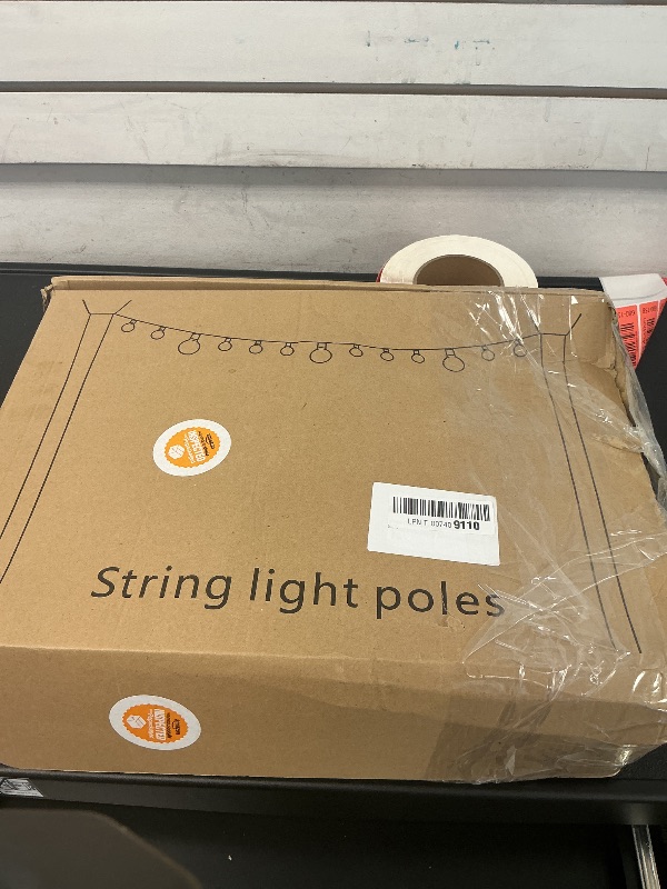 Photo 1 of LETIANPAI 4 Pack String Light Poles,10 Ft Metal Poles with Fork for Outdoor String Lights,Outdoor Light Poles with Fork,Poles/Post/Stand for Outside,Patio,Deck,Backyard,Garden Wedding,Party